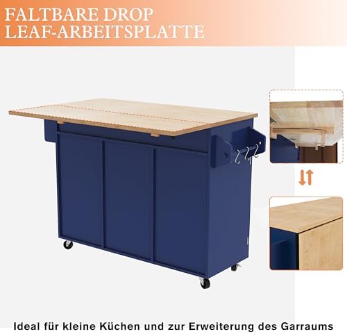 Alt Text for image 3: Storage cabinets and shelving on the HOLTICO kitchen trolley