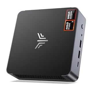 NiPoGi AM21 Mini PC АMD Ryzen 7 8745HS(8C/16T, jusqu'à 4,9 GHz), 16 Go DDR5 5600 MHz 512 Go M.2 NVME SSD Mini Ordinateur de Bureau 𝖶-11 Pro, АMD Radeon 780M, écran Quadruple 4K, 2X HDMI, DP, WiFi 6.