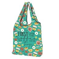 MATERIAL: These multifunctional shopping bags are made of polyester material and printed with high-quality images and words, waterproof, durable, lightweight, foldable, easy to carry and use when going out. They can hold heavy loads safely. SIZE: The...