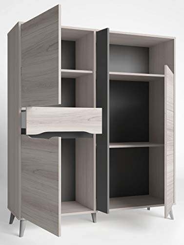 Fabrikit-Aparador-Alto-Salon-Comedor-Atenea-Mueble-Auxiliar-Estilo-Moderno-Shamal-Pizarra-129x147x40-cm Fabrikit-Aparador-Alto-Salon-Comedor-Atenea-Mueble-Auxiliar-Estilo-Moderno-Shamal-Pizarra-129x147x40-cm