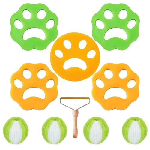 10 Piece Set Pet Hair Remover Washing Machine, Pet Hair Dissolver Washing Machine, Washing Machine Pet Hair Catcher, Dog Hair Remover Washing Machine, Reusable For Removing Pet Fur Clothes Bedding
