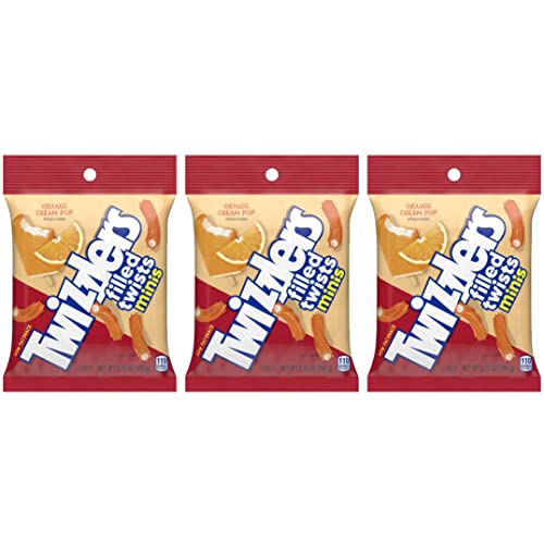 Twizzlers Filled Twists Minis Orange Cream Pop 3.75 Oz Pack Of 3 #TOP23
