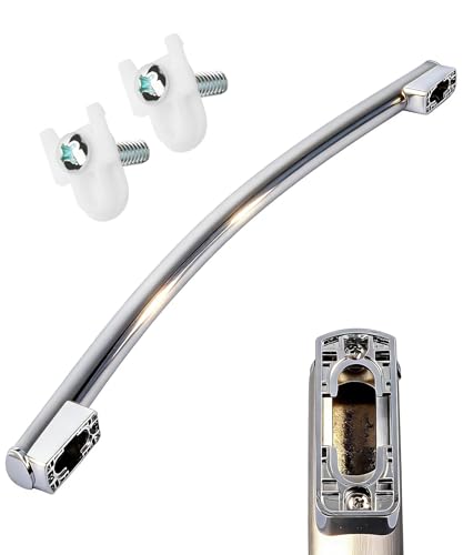 WR12X34310 Refrigerator Stainless Steel Door Handle-Replaces 4960021 AP6994366 PS16220203 EAP16220203- Compatible with GE Appliances Refrigerator（with 2 Pcs WR01X25070 Door Handle Fasteners）
