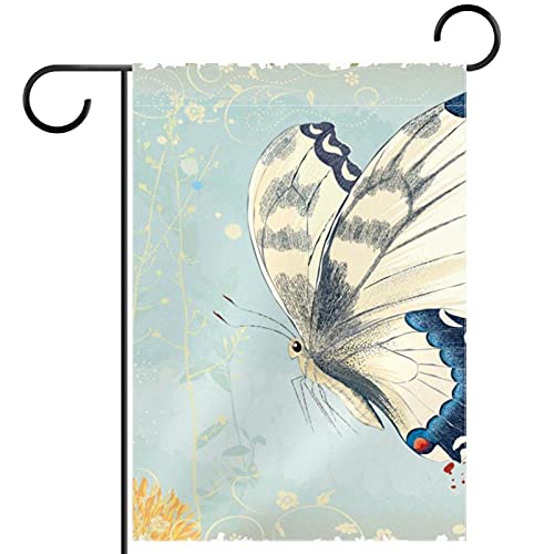 Drapeau de bienvenue papillon lisible des deux côtés sans décoloration soleil