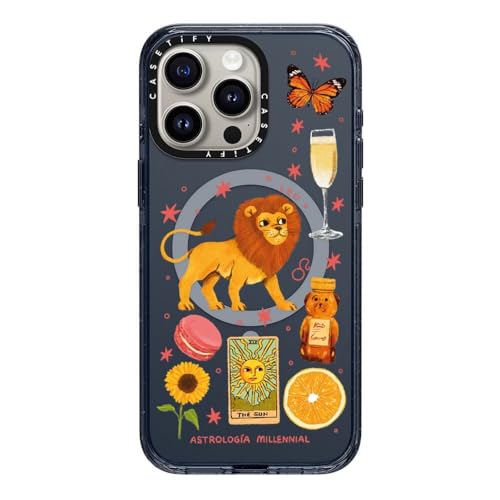 Coque iPhone 15 Pro Max CASETiFY Impact Léo bleu compatible MagSafe
