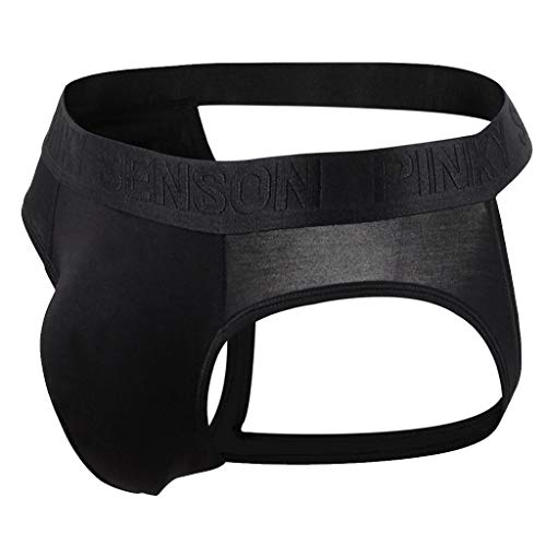Slips Hombre Calzoncillos Boxer Hombre Sexy Jockstrap Suspensorio para Hombre Sexy Hombre Suspensorio Atlético Defensor Atractivo Bragas Ropa Interior para Hombres Tangas Sexys(Negro,M) Cover