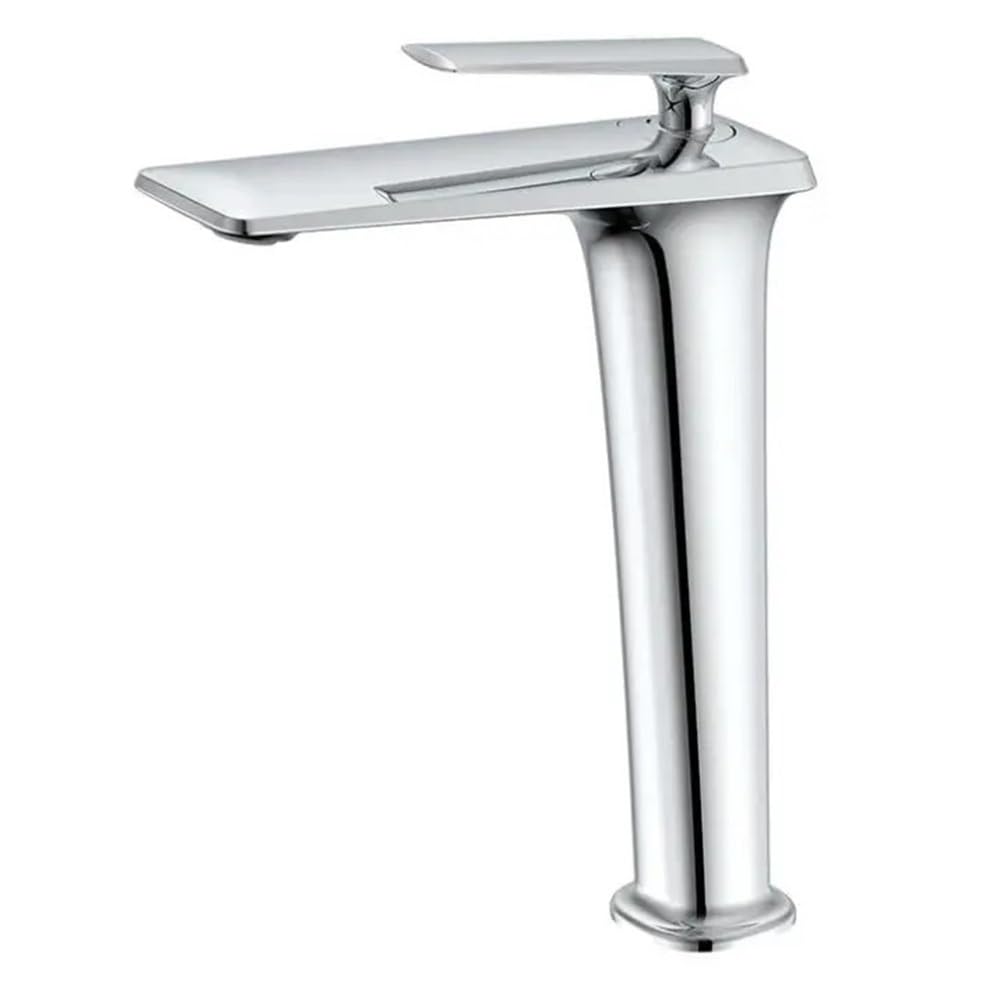 Blyqxs Chrome Basin Faucet Bathroom Sink Faucet, Single Handle Black Faucet Basin Taps Hot Cold Mixer Tap 88600(Chrome)