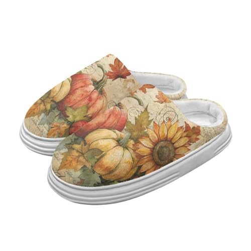 Women's Warm Plush Slippers Adult Cotton Men's Indoor Non-Slip Home Thick Bottom Slippers for Winter House Shoes2