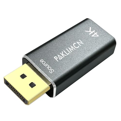 Adaptador DisplayPort a HDMI 4K Cable 8K (2K 60Hz, 1080p 120Hz) Puerto de visualización unidireccional a HDMI convertidor de monitor compatible con HP, Dell, GPU, AMD, NVIDIA, más (1 adaptador 4K)