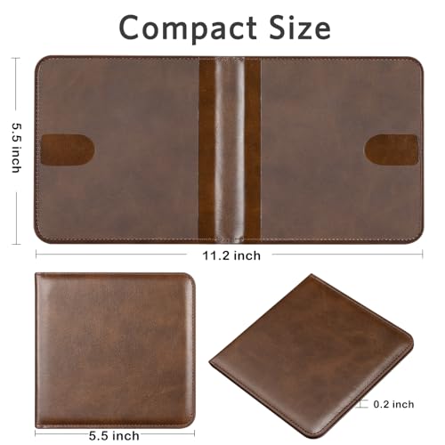 Image of CoBak Car Registration and Insurance Holder - Vehicle Glove Box Car Organizer, Auto Truck Comparment Accessories Case for Essential Document, Driver License, Cards (Cowhide Brown)