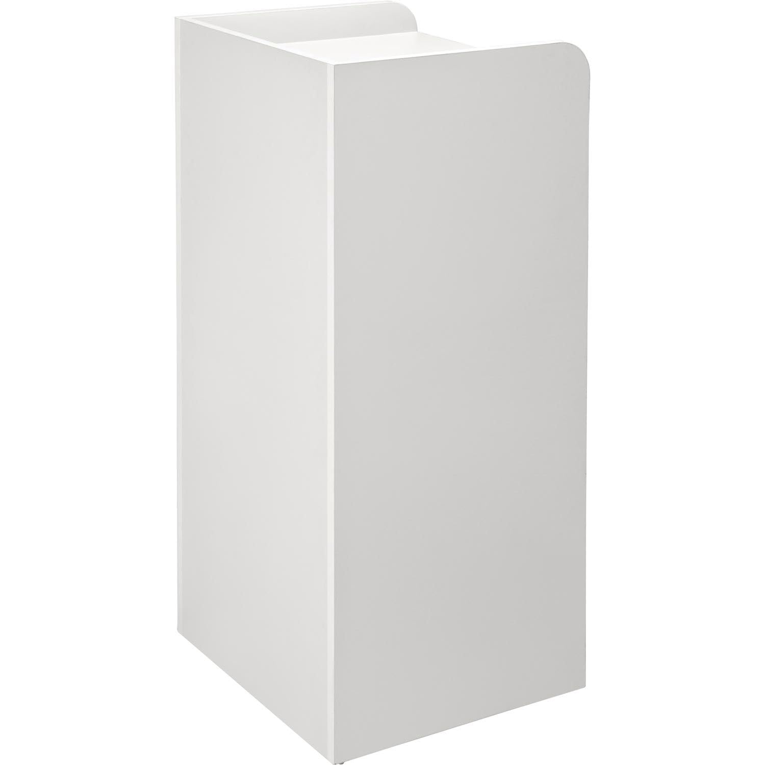 Global Industrial Indoor Wooden Waste Receptacle with Swing Door and Tray Top, 36 Gallon Capacity, 20-1/2"W x 19" D x 44" H, Light Gray, Assembly Required