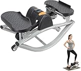 Stepper a dondolo laterale – Stepper portatile da lato a lato per allenamento a basso impatto, macchina fitness per ginocchia, articolazioni, gambe, glutei e addominali