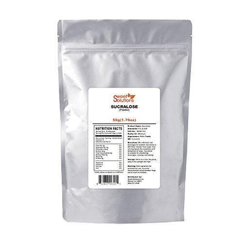 Pure Sucralose (Powder) 50G, Meets FCC & USP Standards