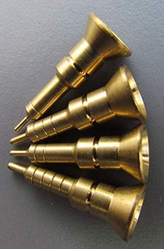 4 Electric Kistka Hot Wax Pen Replacement Tips, Brass, 4 Sizes: Fine, Medium, Heavy, Extra Heavy, Pysanka Easter Egg Decorating