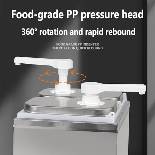 Distributeur de sauce à pompe rotative 360 degré avec mécanisme de pression robuste - 3