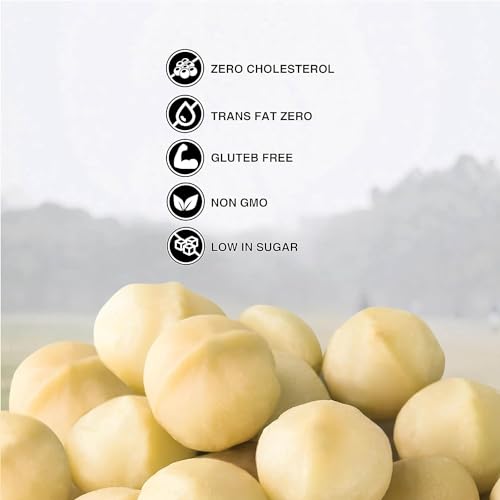Image of Pureheart Salted Macadamia (1 kg) Premium Roasted Australian Macadamia Nuts, Rich in Antioxidants - Whole, Exotic, and Crunchy Dry Fruits, Ideal Snacks, No Additives - Reusable Jar