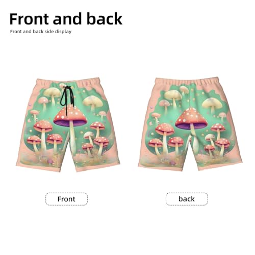 Dream Mushroom Youth Beach Pants, Soft and Breathable, with Drawstring Waist, Suitable for Sports and Leisure.2