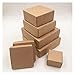 50 sztuk Multi Size Cute Square Pudełko Kraft Opakowania Party Wedding Party Supplies Handmade Soap Chocolate Candy Storage Carton (Color : Brown, Gift Bag Size : 10x10x5cm)