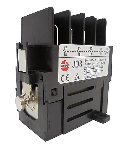 Contacteur moteur (relais) KEDU JD3 avec 4 contacts NO 230V 10 broches