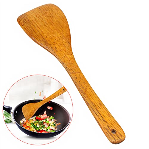 Wooden Spatula - Flat Frying Spatula 12 Inches Wood Cooking Utensil For Kitchen Cookware #TOP3
