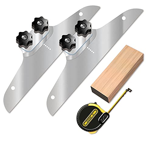 Stair Tread Template Tool, Stair Tread Jig, Stair Measuring Tool - Stair Jig, Stair Tread Measuring Tool with Tape Measure, Suitable for Stairs, Risers and Partitions.