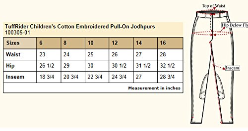 Tuffrider 100305-01/168/08 Kid'S Cotton Embroidered Pull-On Jods thumb #7