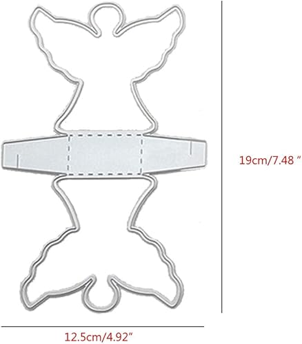 Troqueles para hacer cajas de regalo, troqueles de corte de metal de caja de ángel para tarjetas de álbumes de recortes, 5AC704502