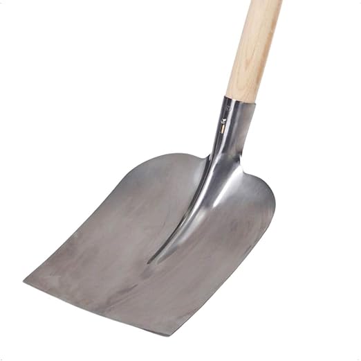 Rekord Holsteiner Schaufel 25x27 cm Edelstahl mit BuchenStiel (130cm