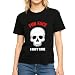 Funny T-Shirt Fun Fact I Don't Care Skull Skeleton Graphic Tee Saying Quote Shirt