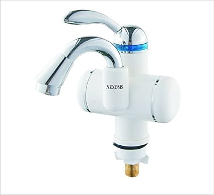NEXOMS Instant Heating Water Tap Bottom/Surface Mounted For Wash Basins With 3 Pin Indian Plug (16Amp)