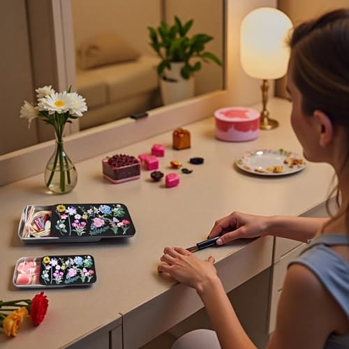 Image of 3 Pack Travel Floss Pick Holder, Reusable Floss Picks Dispenser & Containers, Stackable Design Multifunctional Portable Box Containers