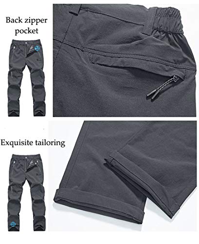 Rdruko Women's Hiking Pants Waterproof Lightweight Climbing Travel Work Cargo Pants(Dark Grey, Us M) #TOP5