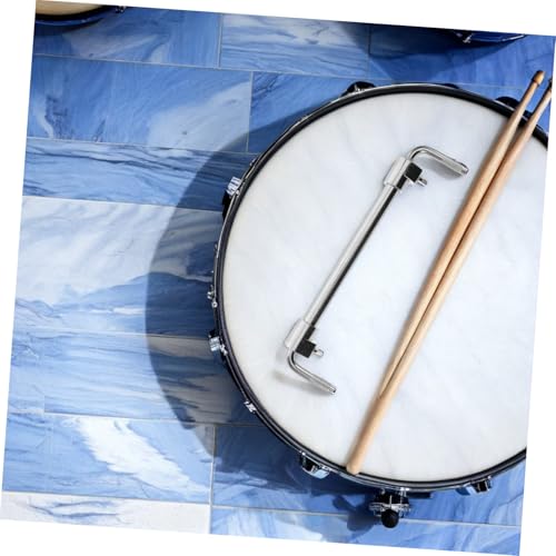 Abrazadera metálica para cowbell de doble cabeza con instalación rápida y ajuste preciso del ángulo, accesorio para aro de bombo, ideal para actividades al aire libre y giras miniatura 6