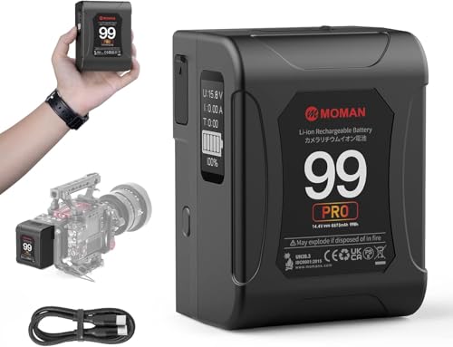 Amazon | Vマウントバッテリー, 99Wh/6875mAh Moman(モーマン) Power