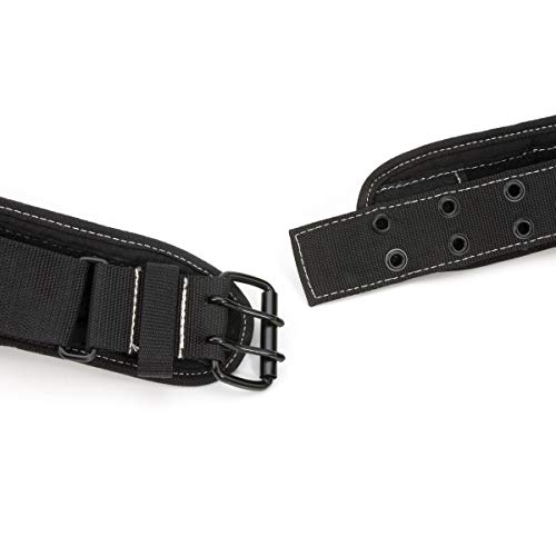 Dickies 5-Inch Padded Work Belt with Double-Tongue Roller Buckle, Adjusts to Fit Waists 32 to 52 inches, Black2