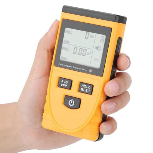 NALACAL Geiger Counter Radiation Detector Handheld Digital Electromagnetic Field Radiation Detector with Sound and Light Alarm Radiation Assessment Compact Design for Home Office Work Outdoors
