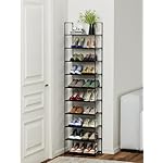 FIDUCIAL HOME 10 Tiers Shoe Rack 20-25 Pairs Sturdy Shoe Shelf - Image 2