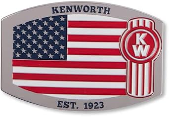 Kenworth Trucks EST. 1923 USA Americana Flag Enamel Filled Alloy Belt Buckle