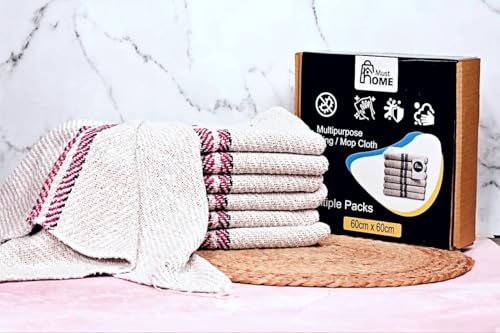 Image of Pocha | Mop | Pocha for floor cleaning | Pocha cleaning cloths | Reusable cleaning cloths | Kitchen cleaning cloths | Cotton Floor Cleaning Pocha | 60cm x 60cm (8)