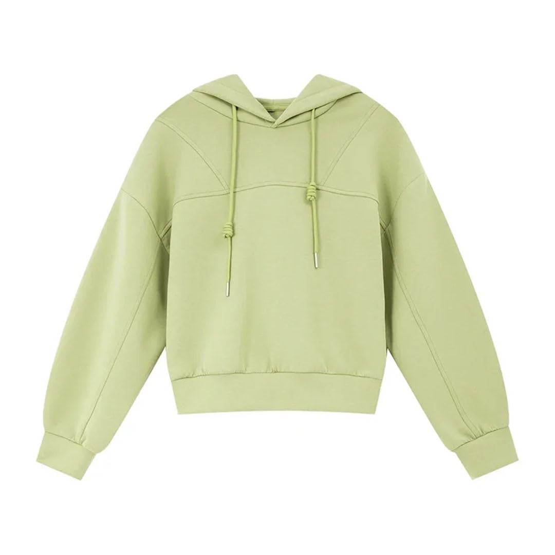 Simple Streetwear - Sudadera básica de manga larga con capucha para mujer, abrigo deportivo