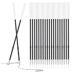 Black Reception Pen Ink Refills, Medium Nib, Ballpoint Refills for Reception Desk Stand Pens (5)