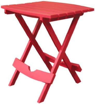 Adams Quik Fold Side Table 19.75 H X 15.25 W X 17.375 D Cherry Red 25 Lb. Capacity