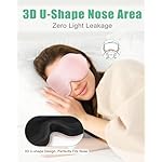 BeeVines 2 Pack 3D Contoured Sleep Mask Sleeping Eye Masks for Lash Extensions, Night Molded Mask with Adjustable Strap, 100% Block Light Eye Shade Cover for Traveling Yoga Nap - Image 5
