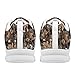 GETELINSENG Camo Hunting Leaf Branch Women Sneakers Tennis Shoes Fashion Sport Gym Jogging Tennis Fitness Sneaker White Sole Girls Training Athletic Footwear