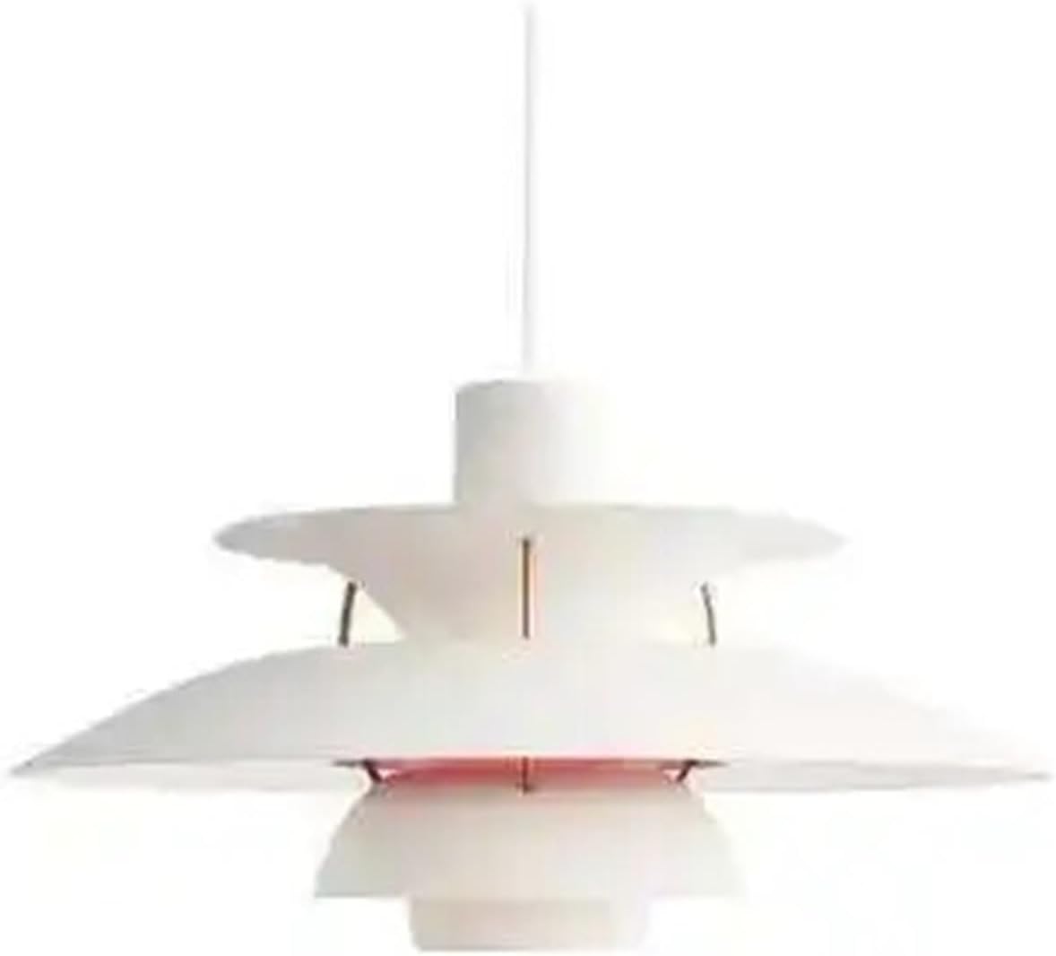 YHNNH Creative Design Umbrella LED Pendant Light - Pendant Light for Kitchen and Living Room(White Pink,Warm White)