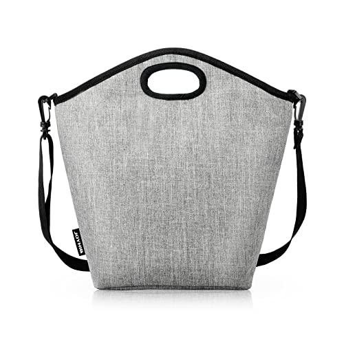 Joyhill Kids Lunch Bag, Reusable Insulated Lunch Box, Detachable Shoulder Straps Lunch Tote Bag, Cute Lunchbox For Boys Girls (Large, Grey) #TOP25