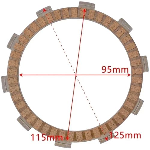 Disque d'embrayage anti-patinage pour TZR125 et DT125, réparation de transmission 6pcs - 3