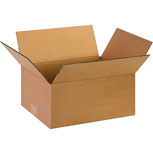 Image of PARTNERS BRAND 13 x 10 x 6 Corrugated Cardboard Boxes, Medium 13 inchL x 10 inchW x 6 inchH, Pack of 25 | Shipping, Packaging, Moving, Storage Box for Home or Business, Strong Wholesale Bulk Boxes