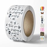 Thank You Stickers Small Business (500 Count) Cute Thanks for Supporting Shopping Packaging Labels –