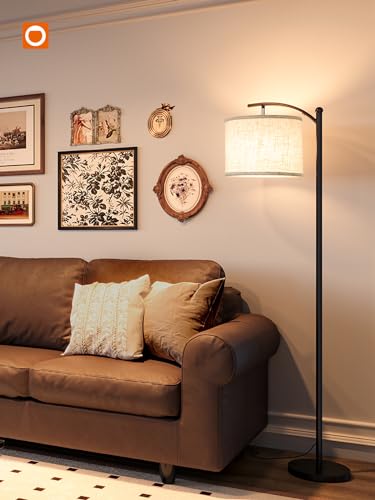 Addlon GJYNF-832 Floor Lamp For Living Room With 3 Color Temperatures, Standing Lamp With Linen Lampshade thumb #6